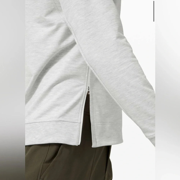 Lululemon City Sweat Crew Heathered Light Grey Size Medium - Picture 2 of 8